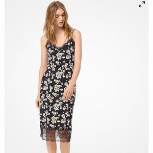 Michael Kors olive floral dress XXS